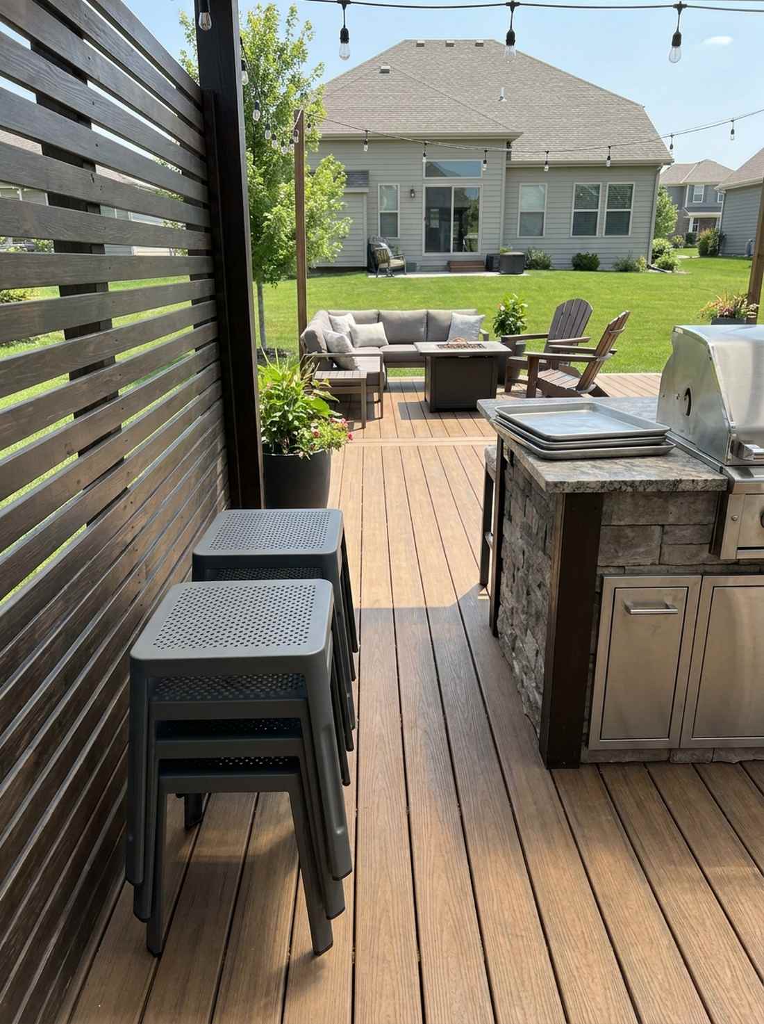 stackable metal garden stools