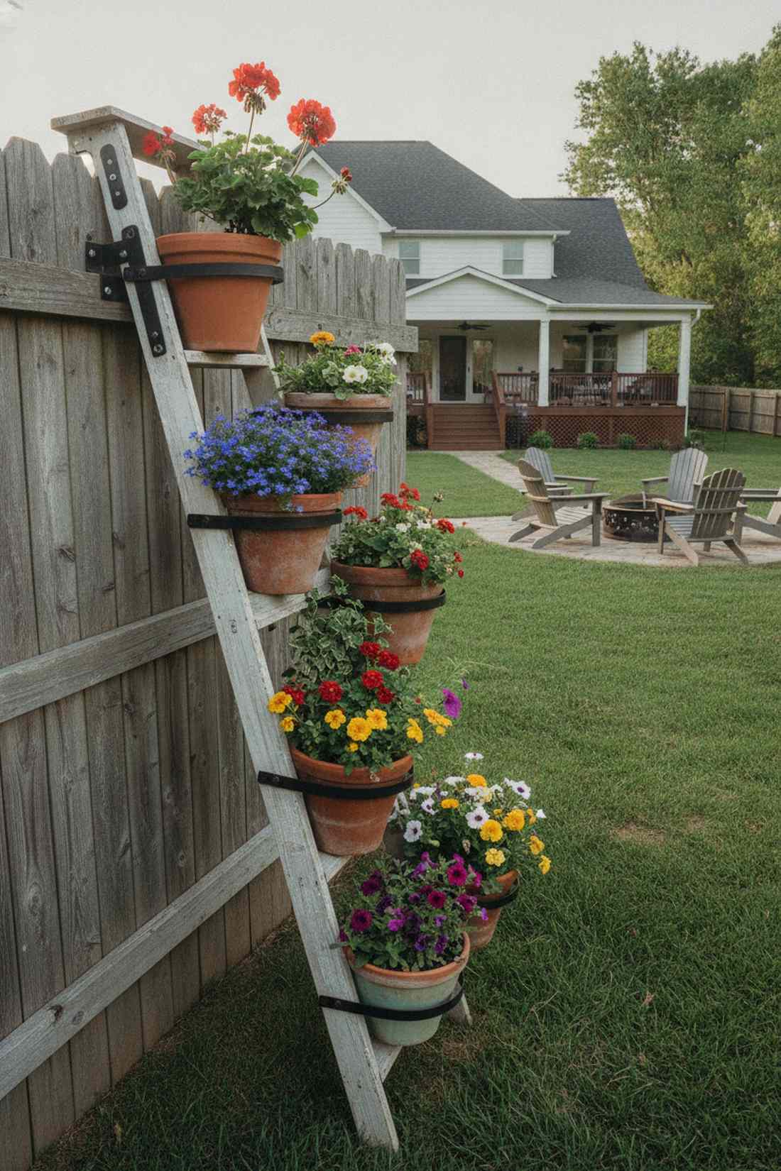 tiered flower ladder bed