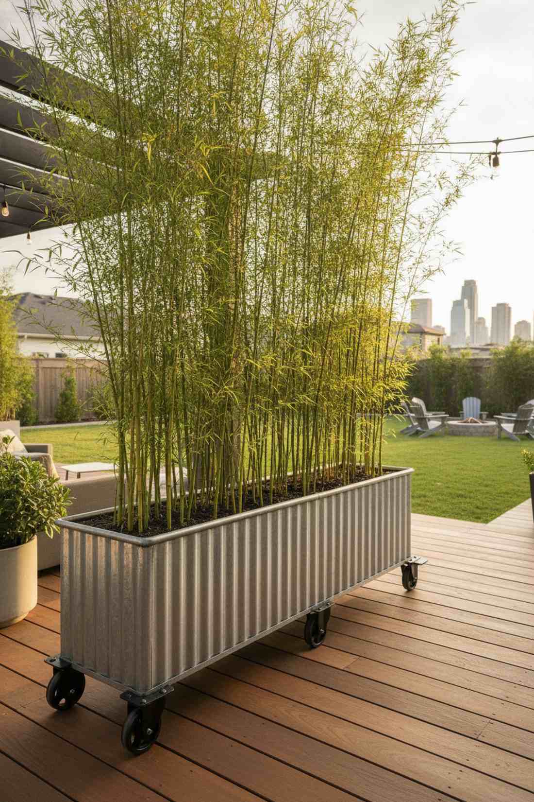 wheeled planter privacy screens