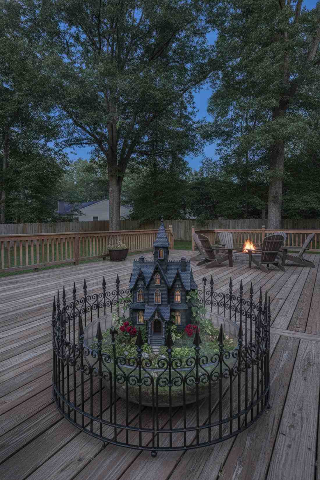 wrought iron style fencing