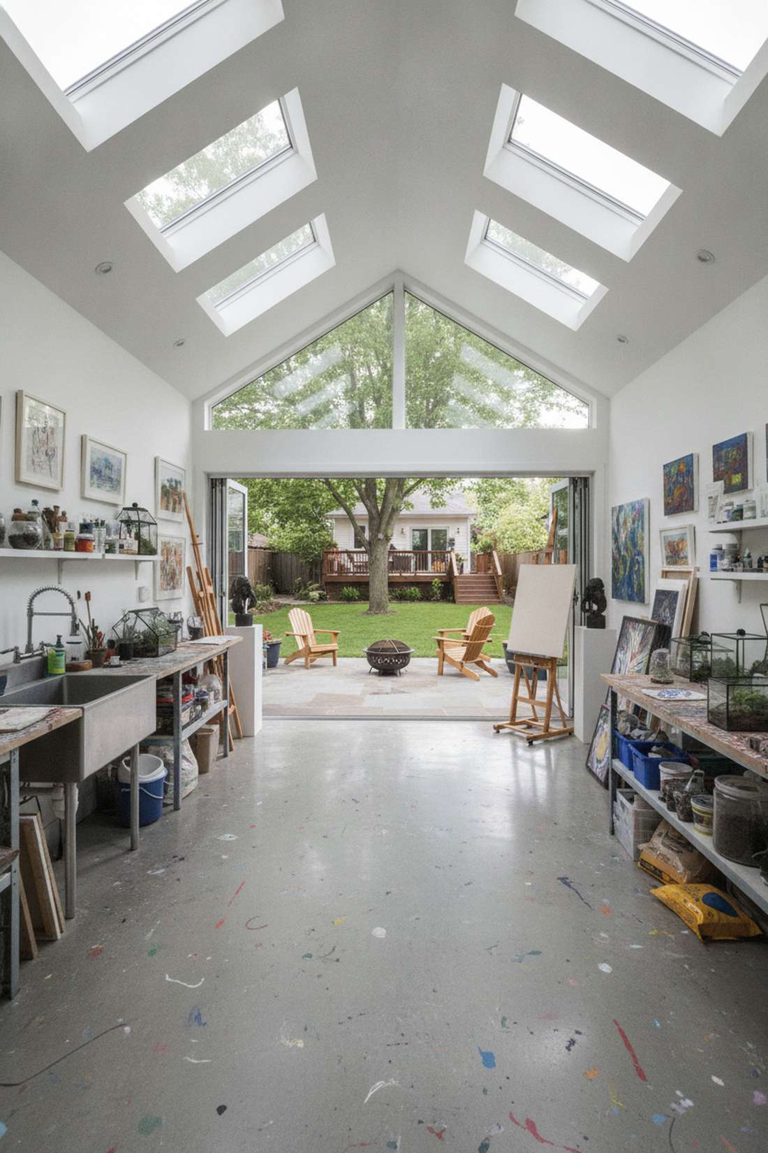 art studio with gallery space