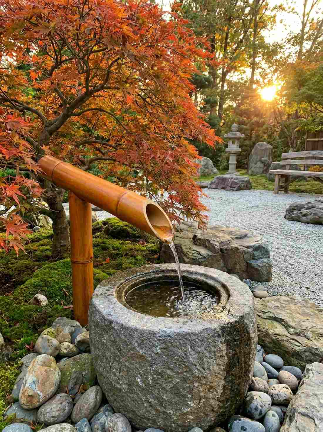 bamboo spout fountain