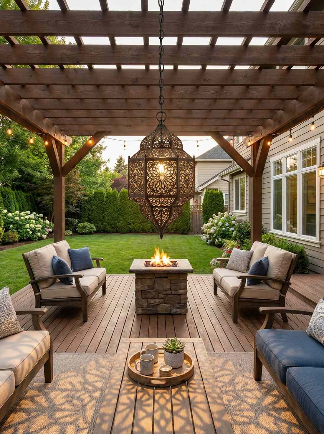 bronze hexagonal hanging style