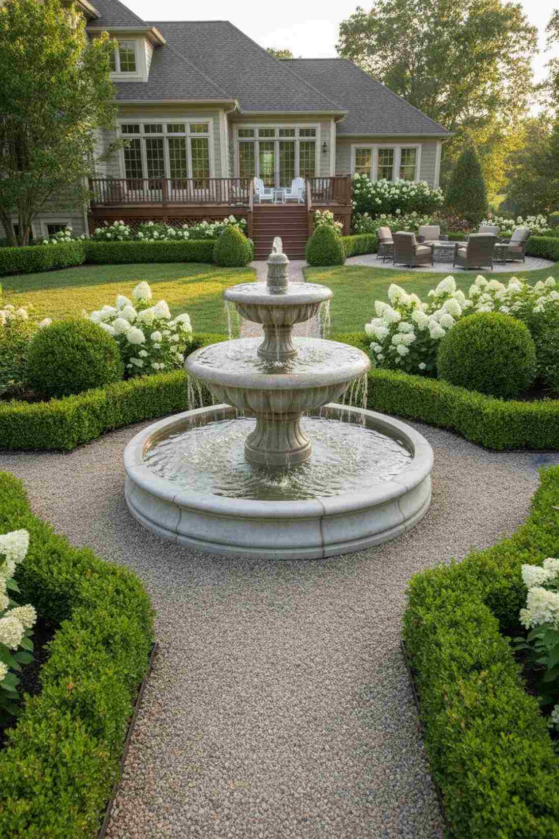 cascade garden fountain with round bowls