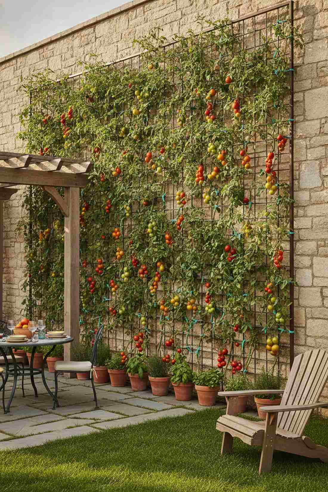 climbing tomato espaliers