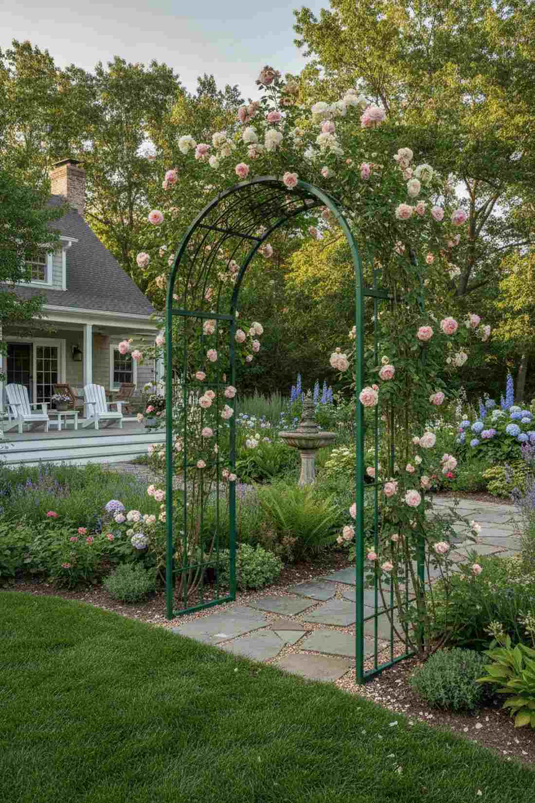 corner trellis archway