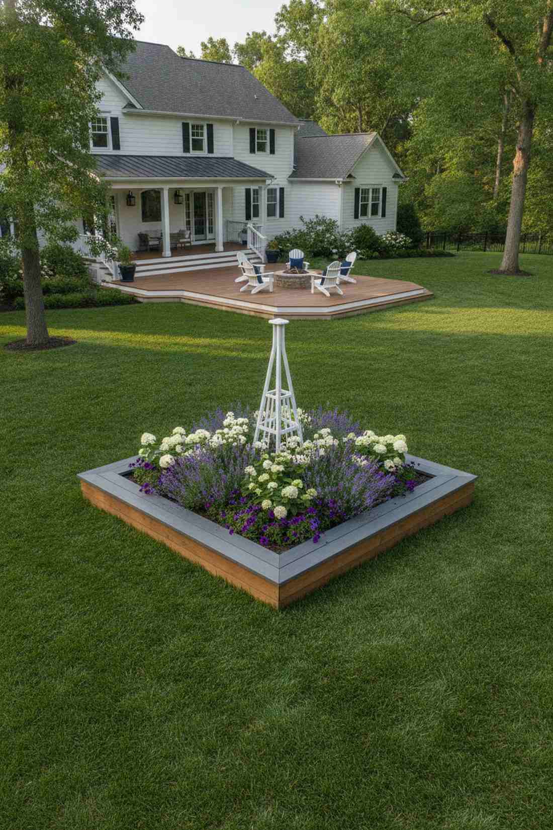 diamond shaped focal bed