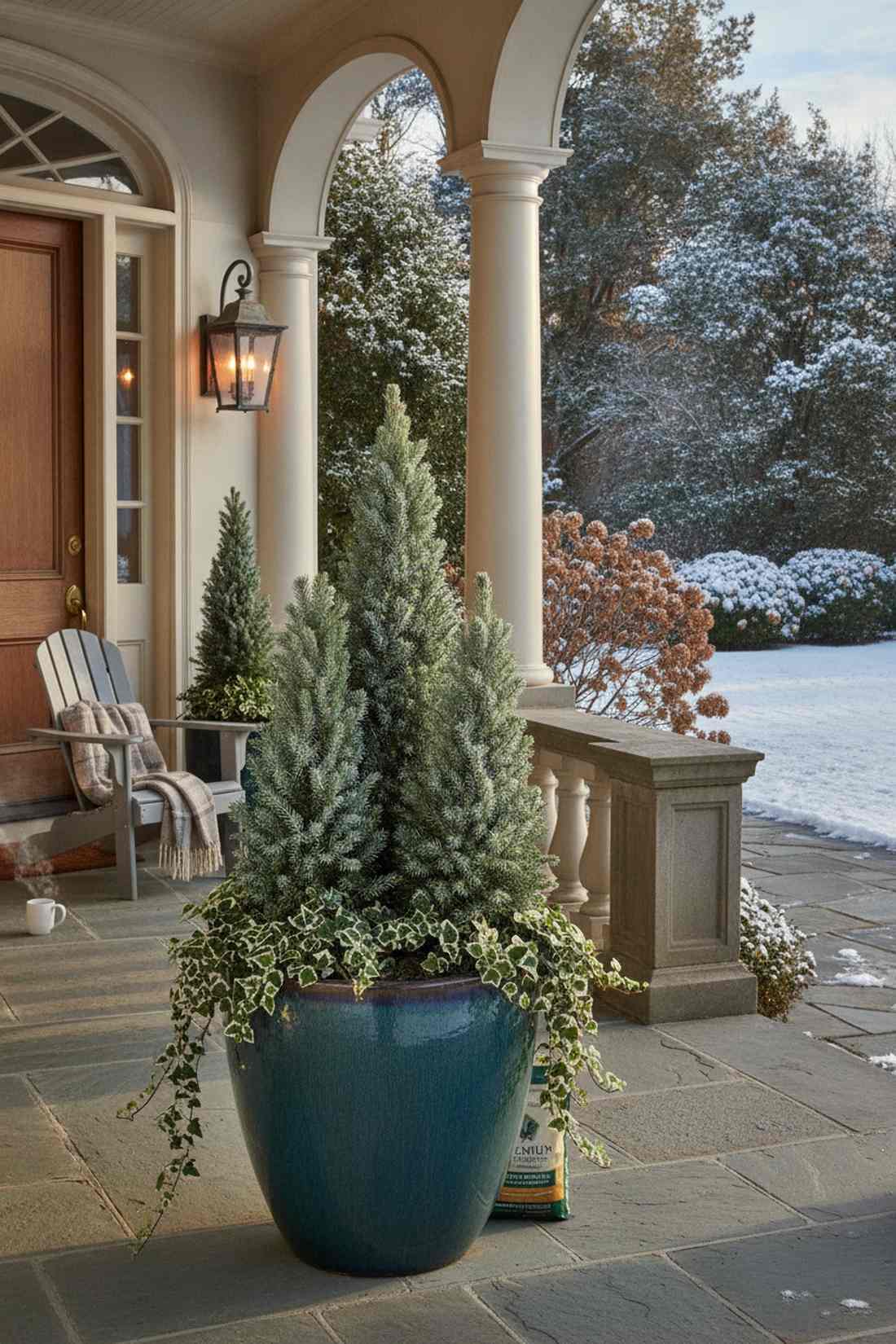 dwarf alberta spruce trio