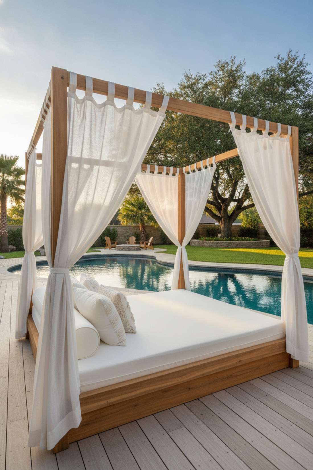 fabric and wood daybeds