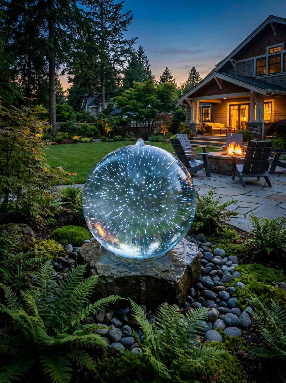 fiber optic sphere with starlight effect