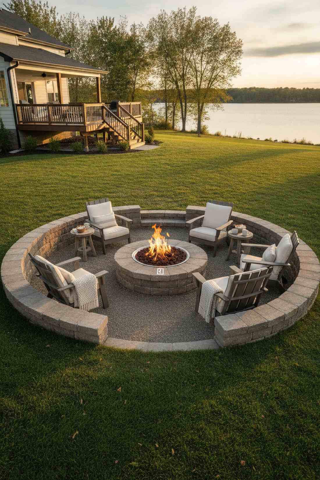 fire pit conversation area