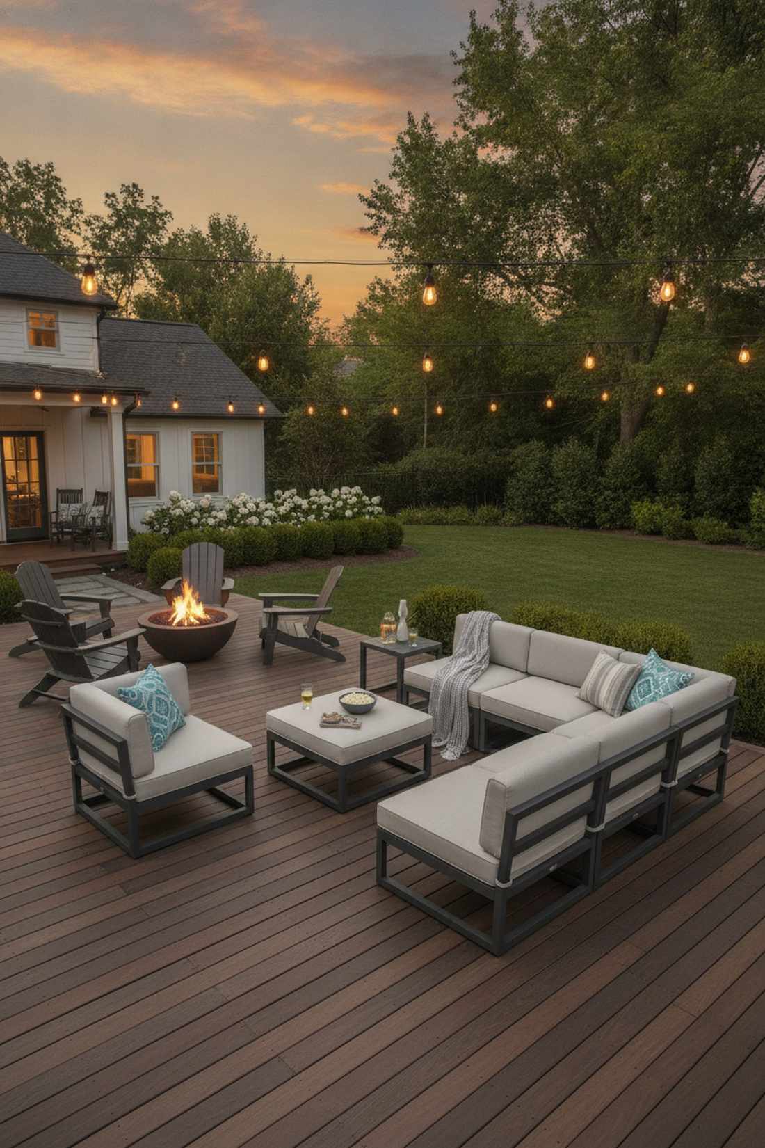 five piece convertible sofa set
