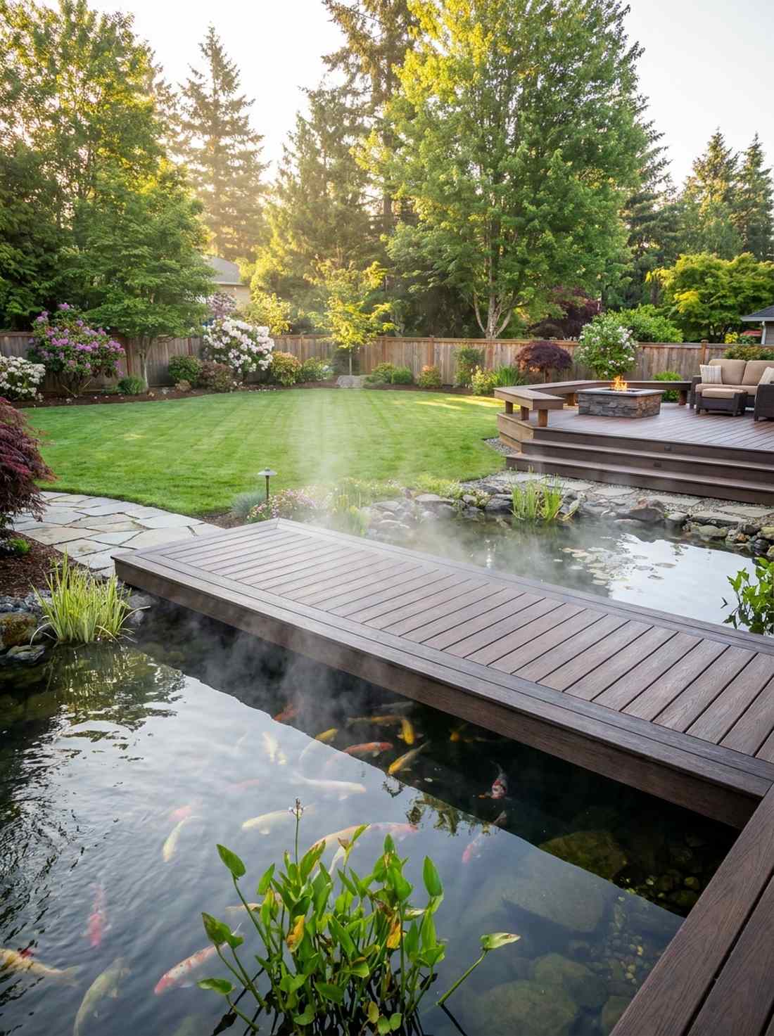 floating deck bridge