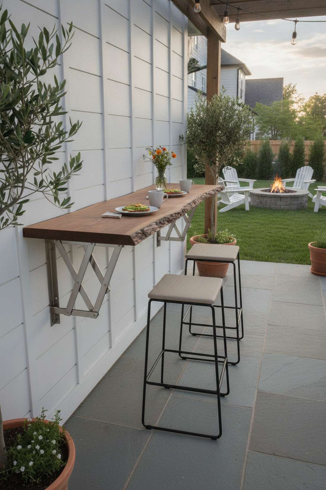 fold down dining ledges