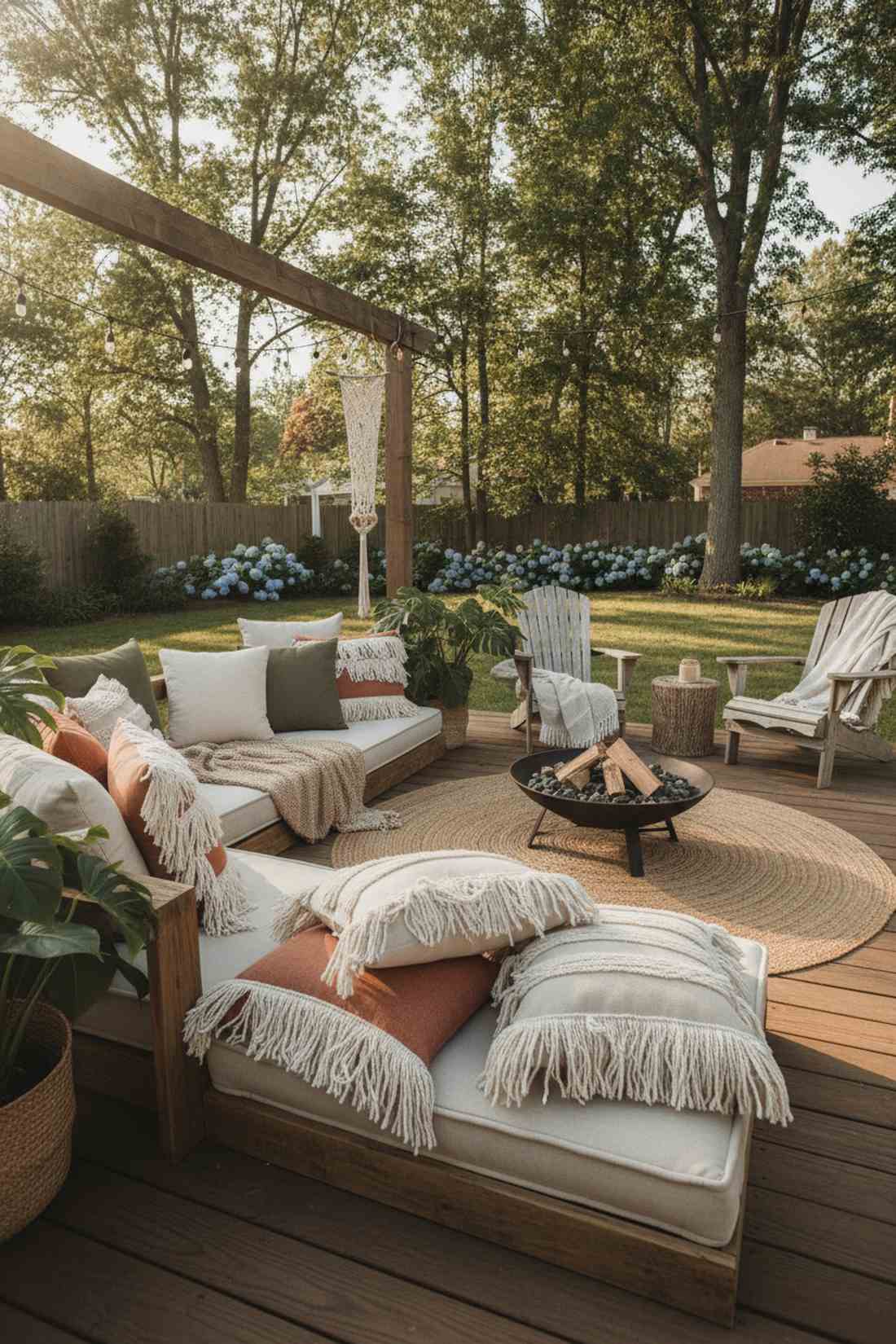 fringe accented throw pillows