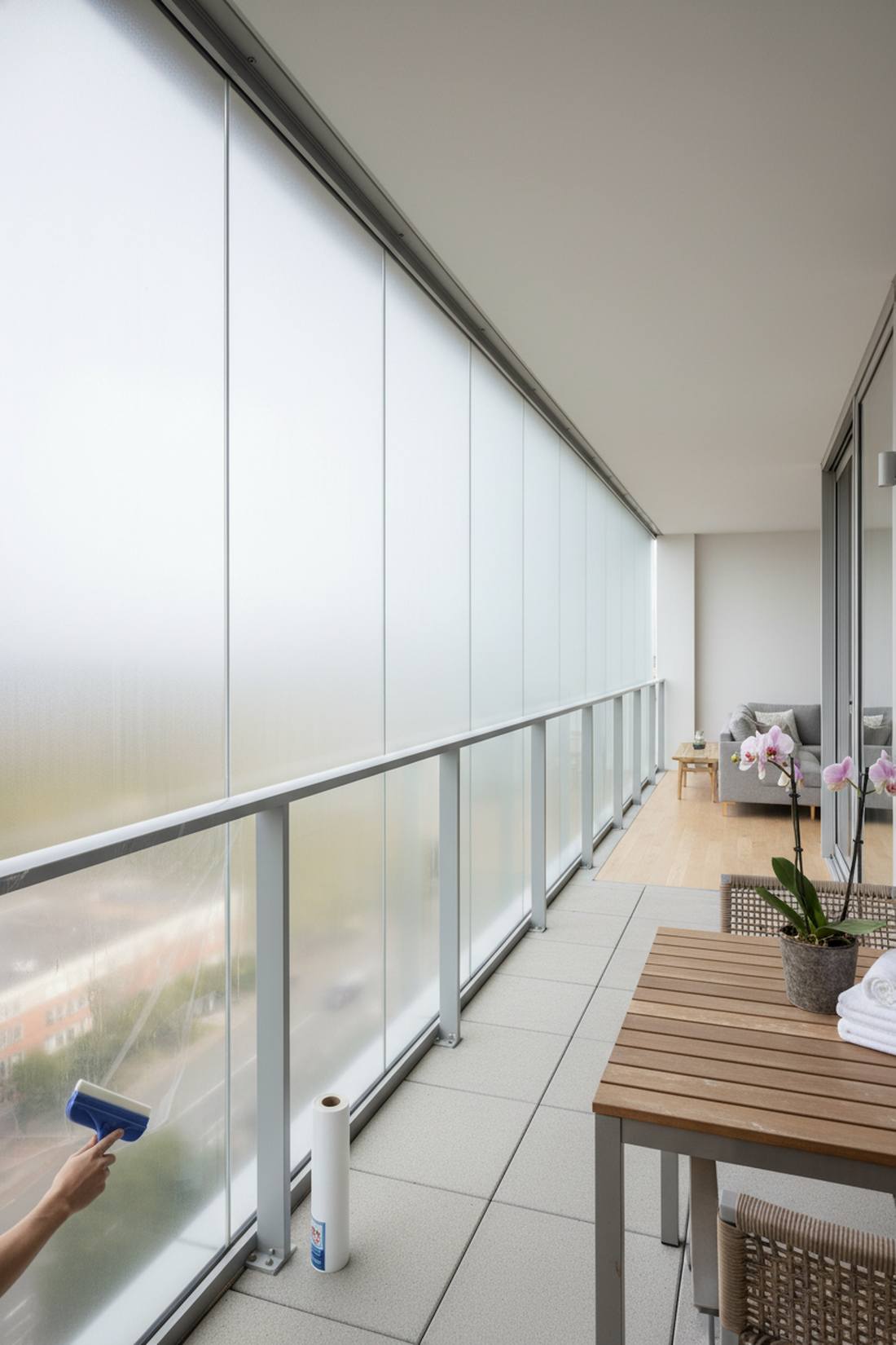 frosted glass film application