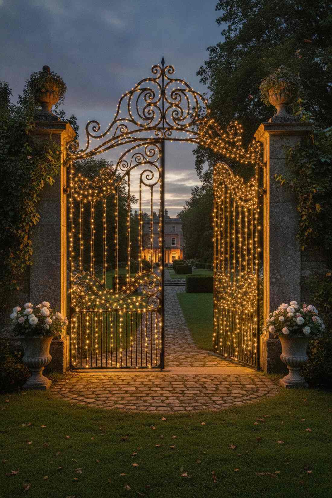 garden gate arch illumination