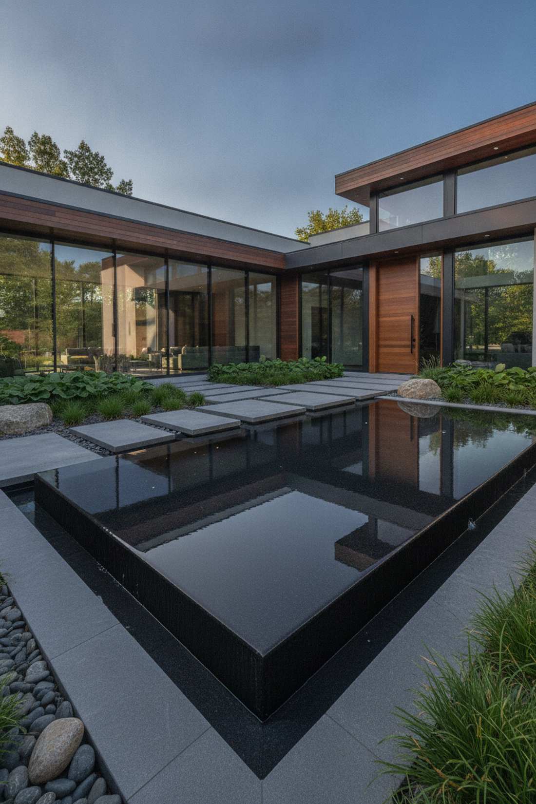 geometric reflecting pools