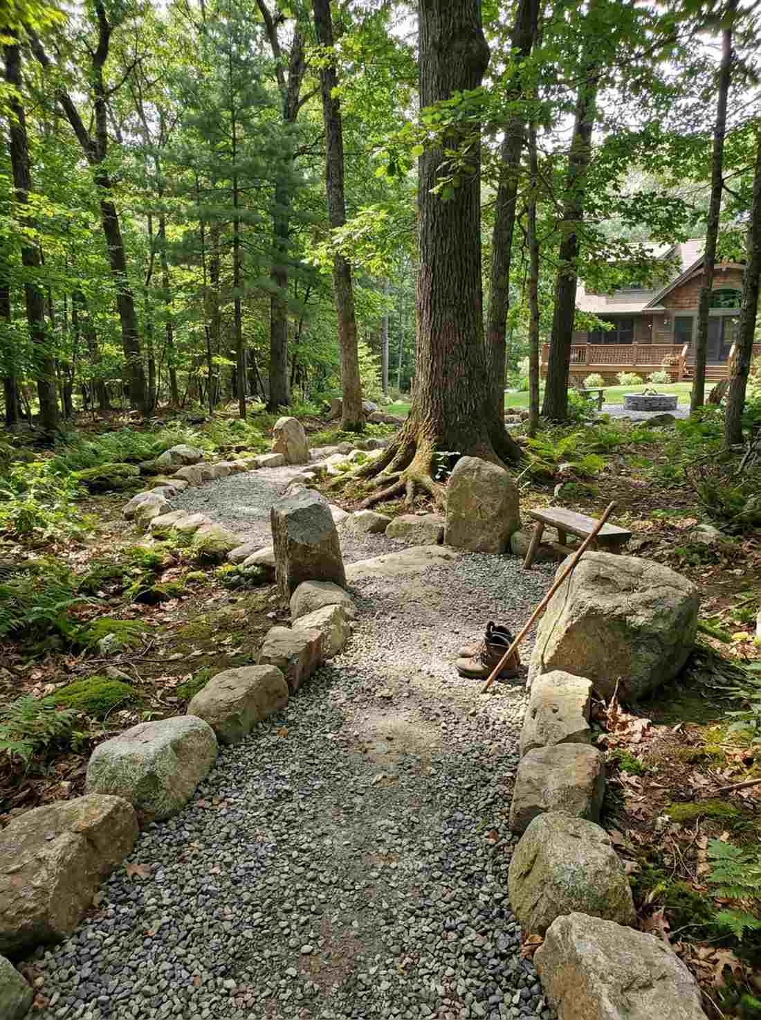 gravel and boulder trail