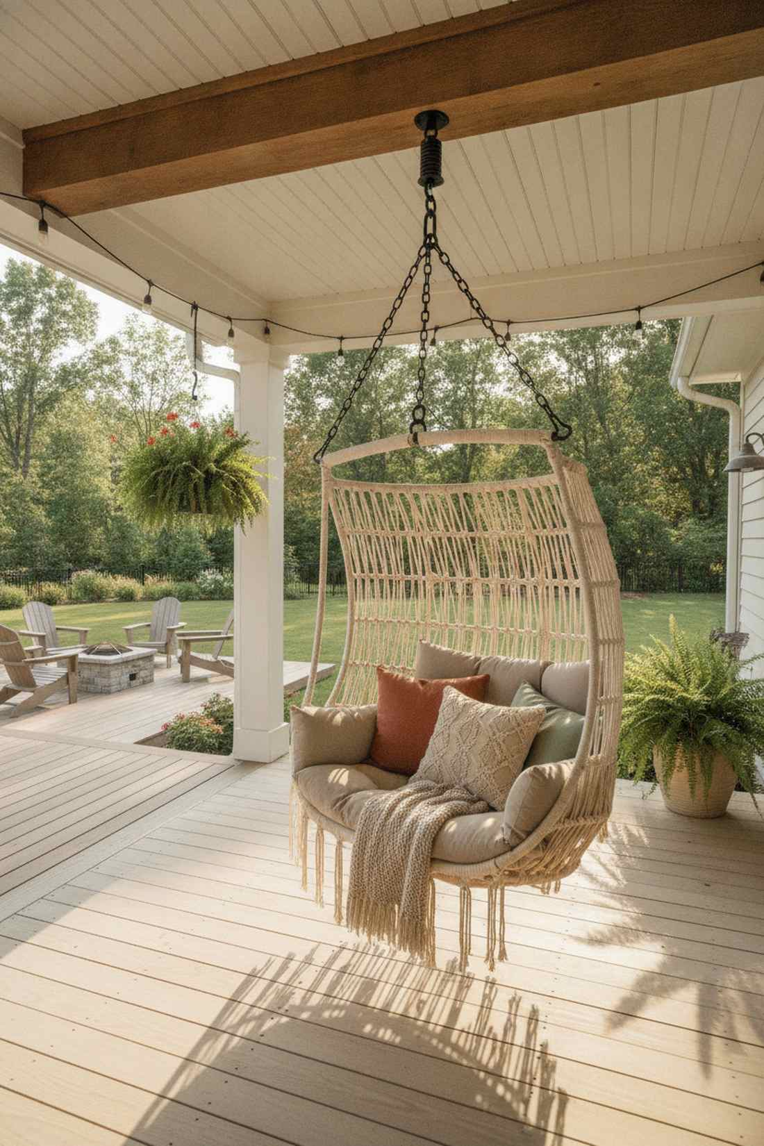hanging chair with minimal footprint