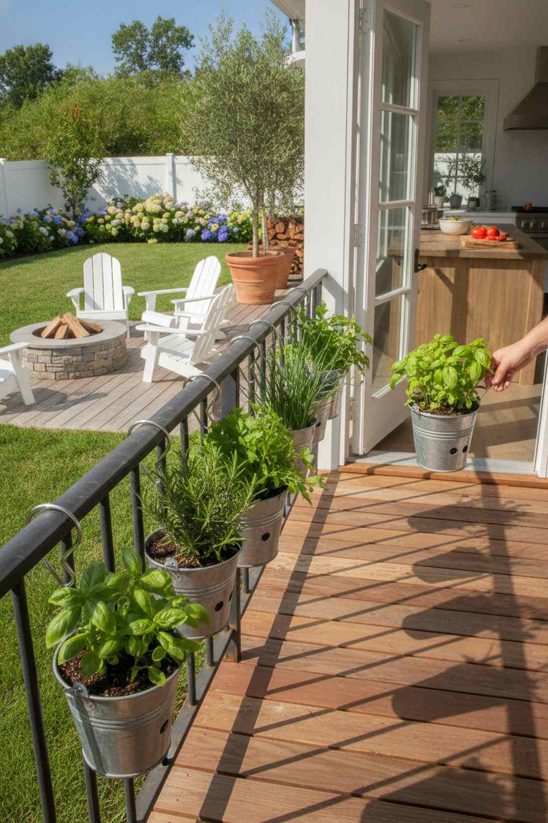 hanging herb garden rail