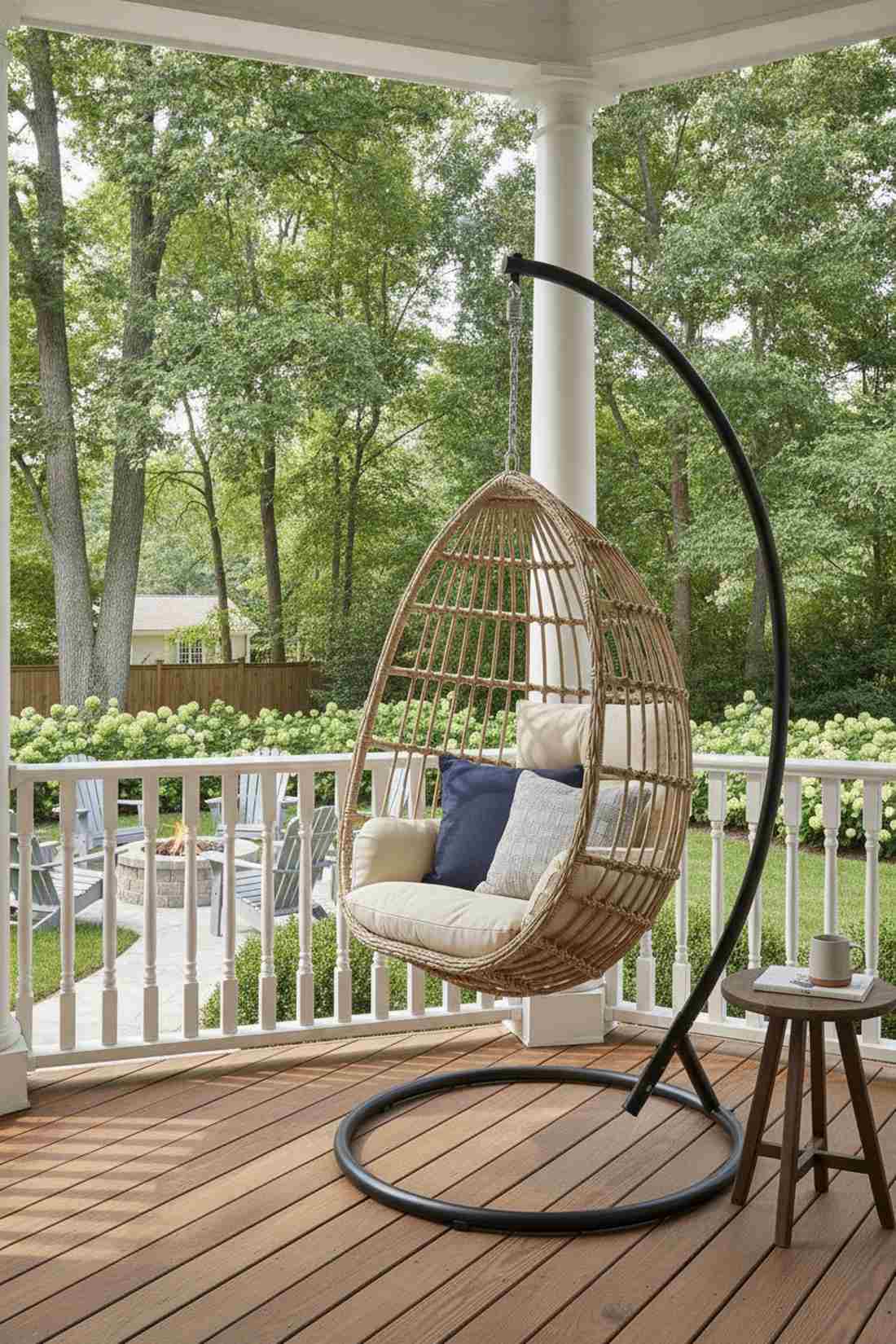 hanging pod chair with stand
