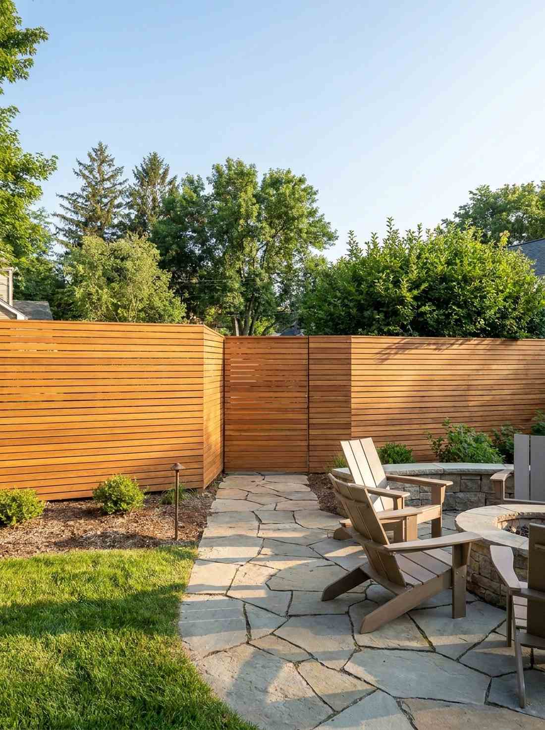 horizontal slat gate with concealed latch