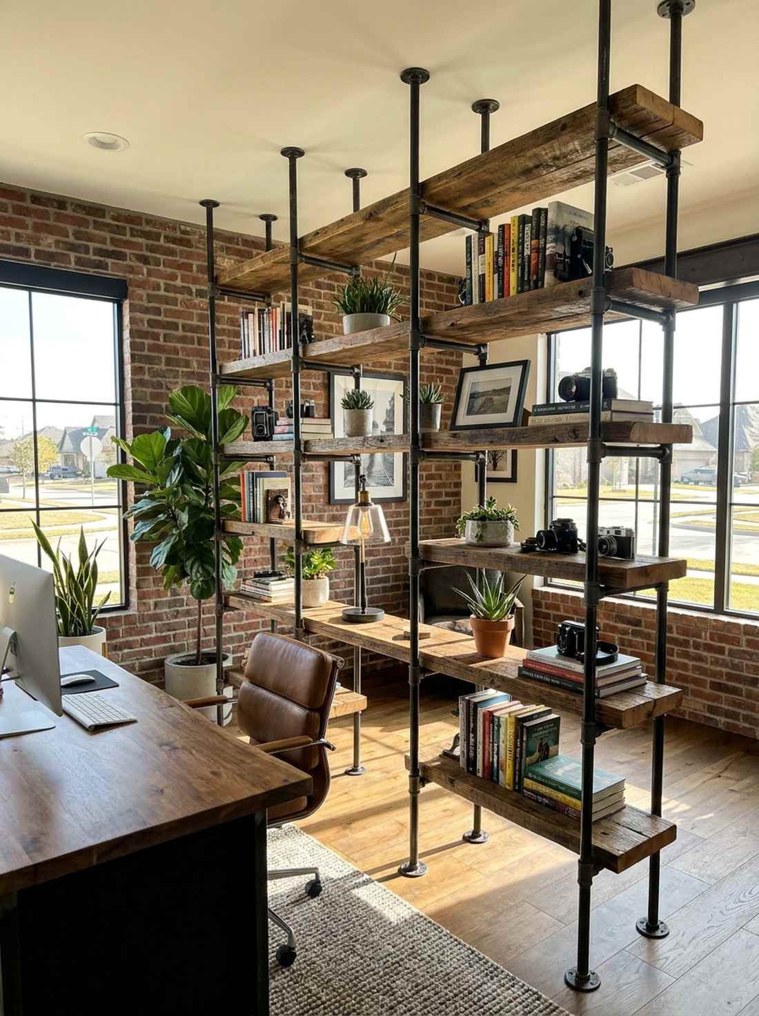 industrial pipe shelving unit