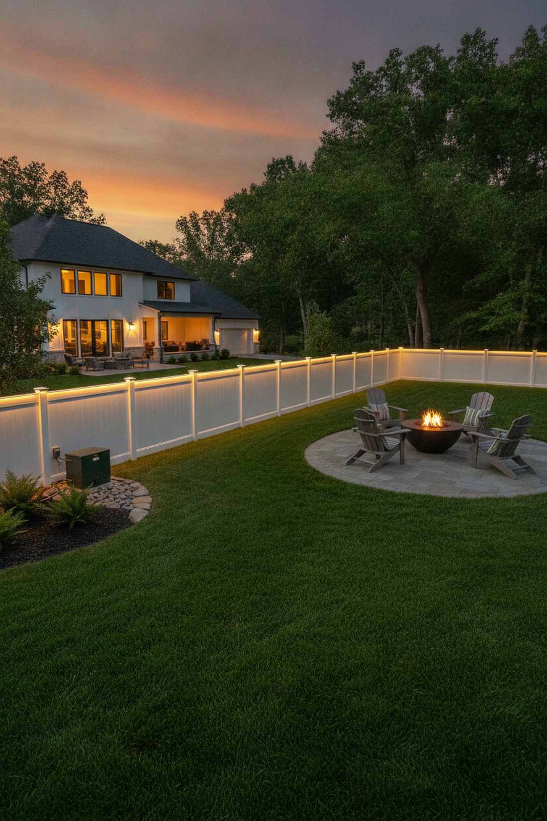 integrated lighting in fence design