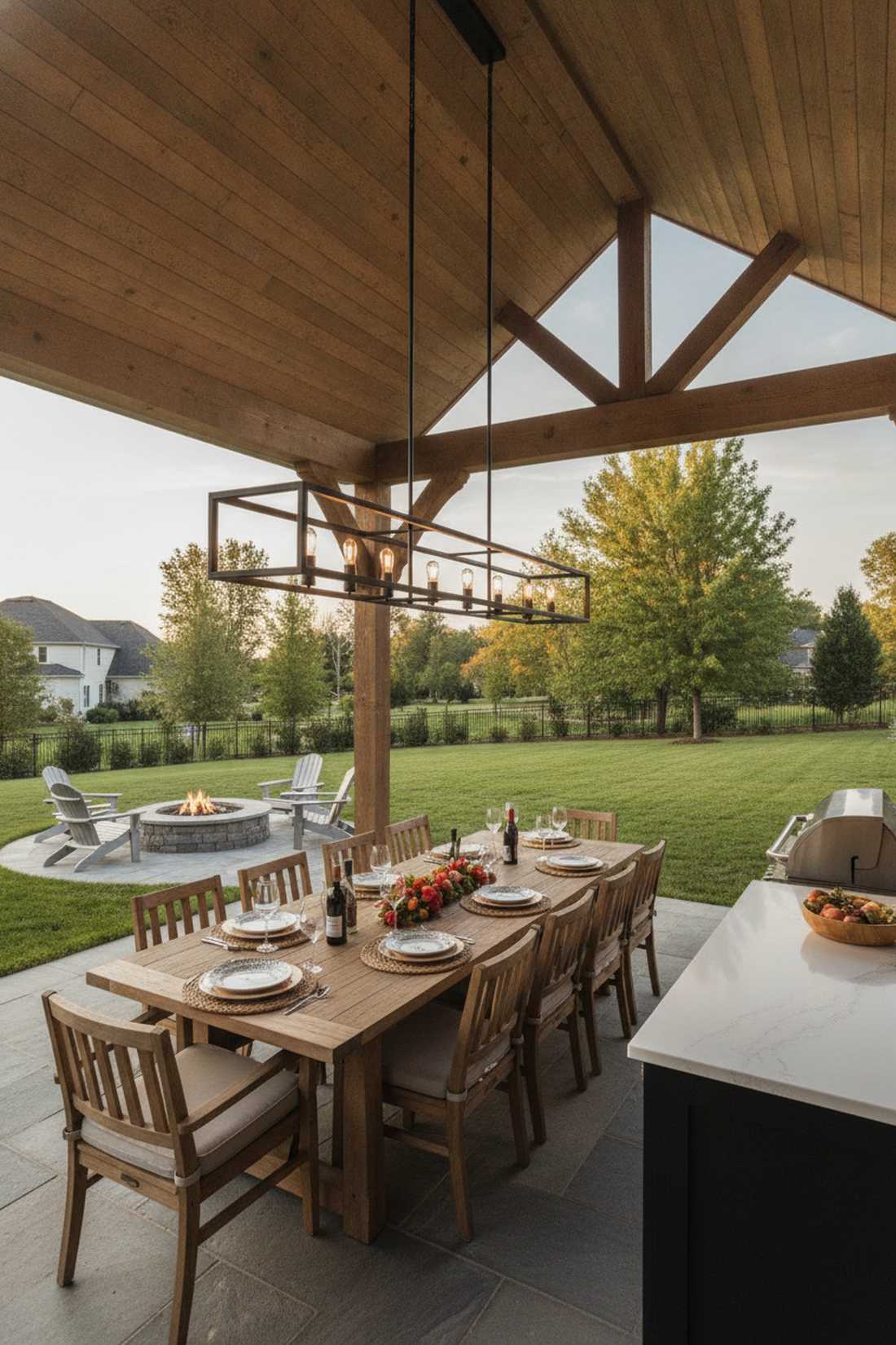 linear farmhouse chandelier