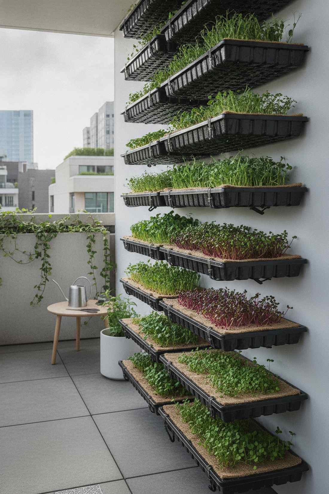 microgreens growing trays