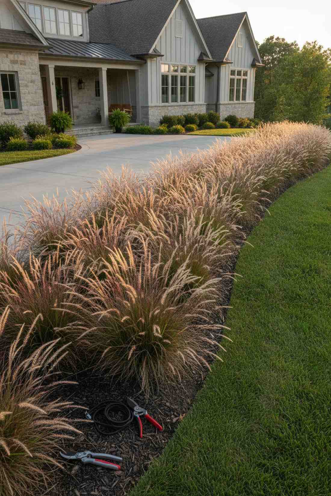 ornamental grass border