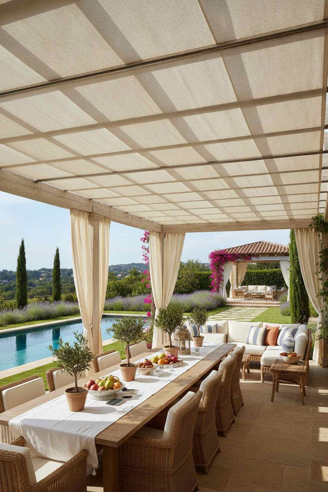 pergola fabric ceiling