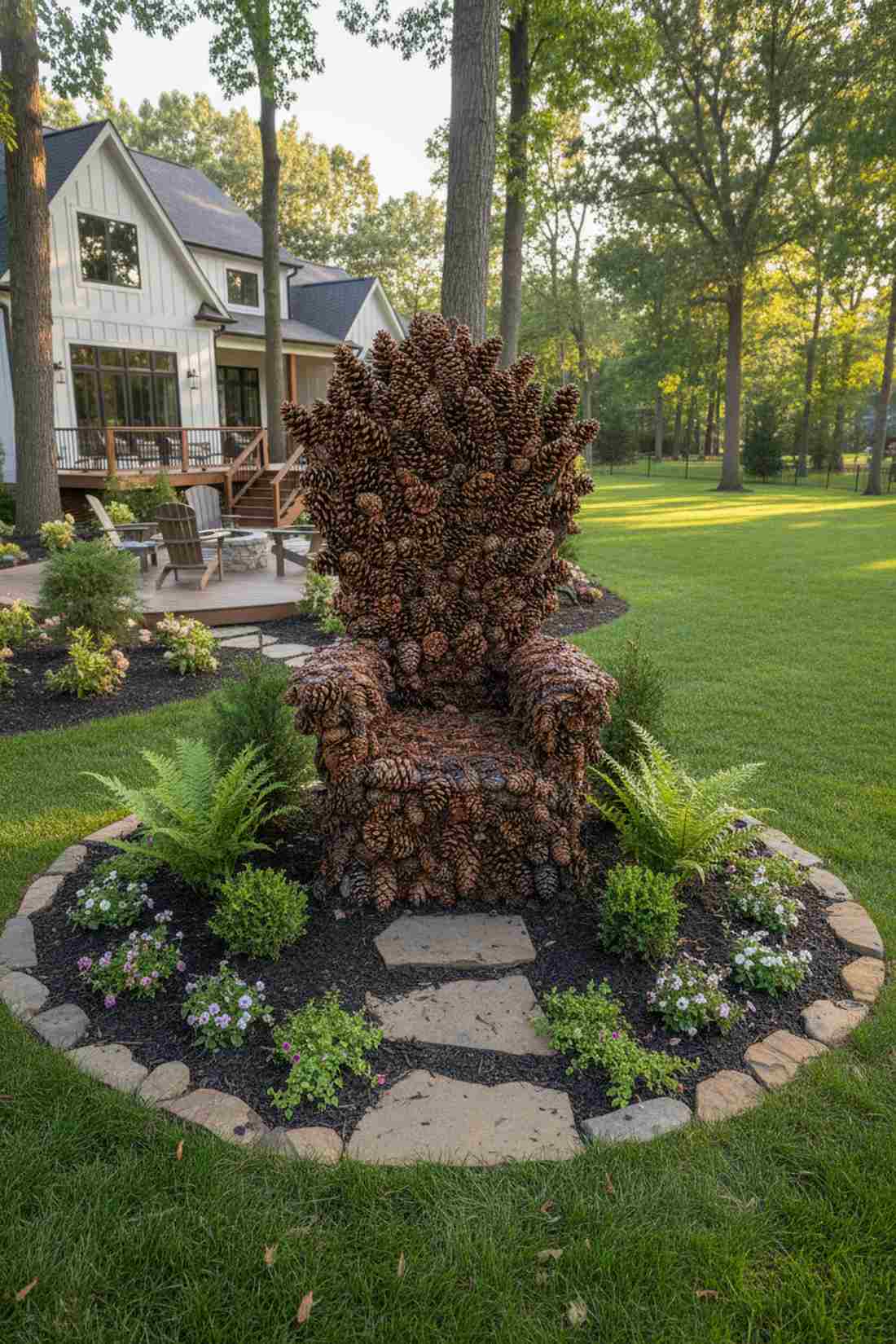 pinecone throne chair