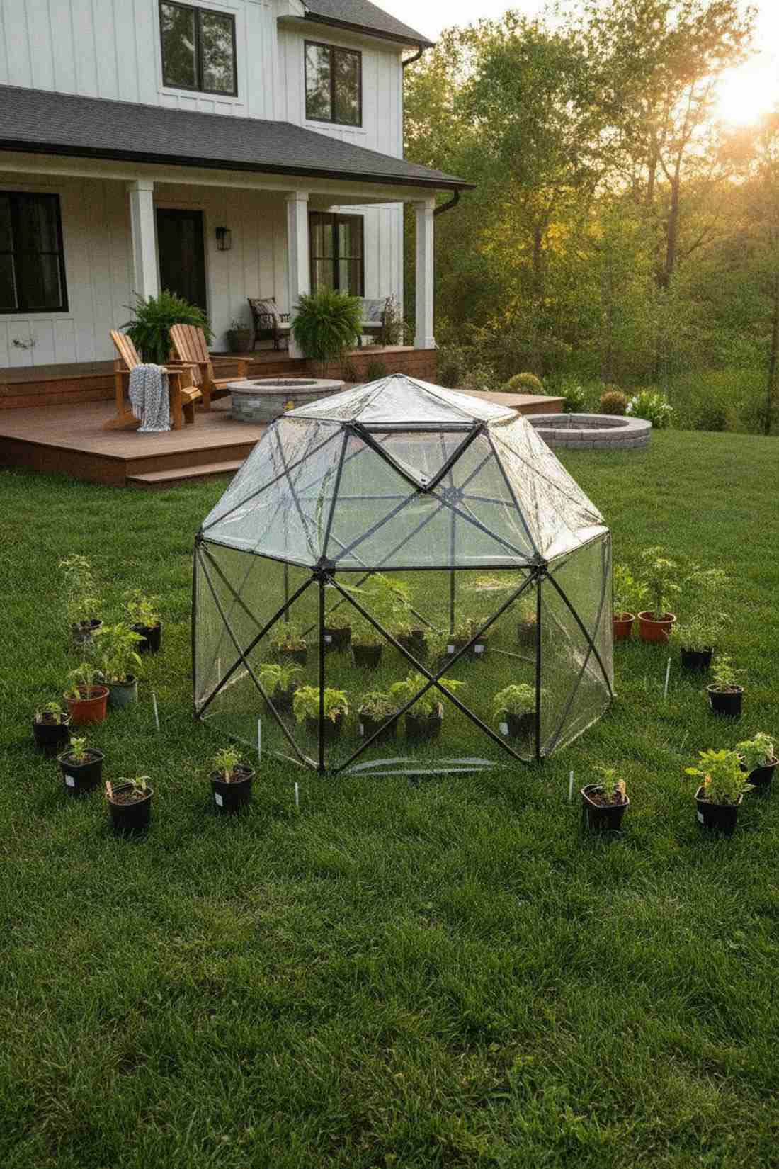 pop up frame greenhouse with clear panels