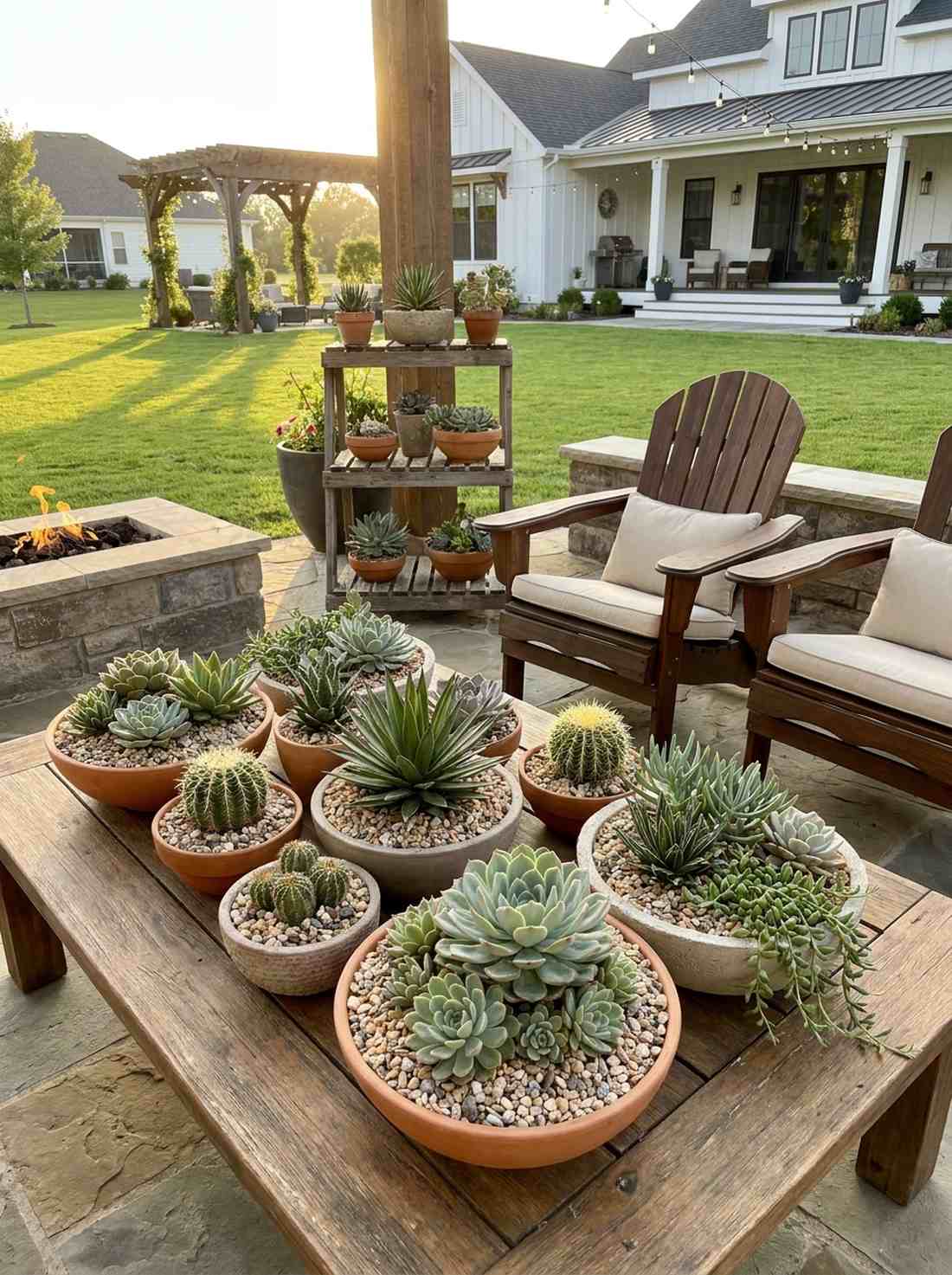 potted succulents desert aesthetic