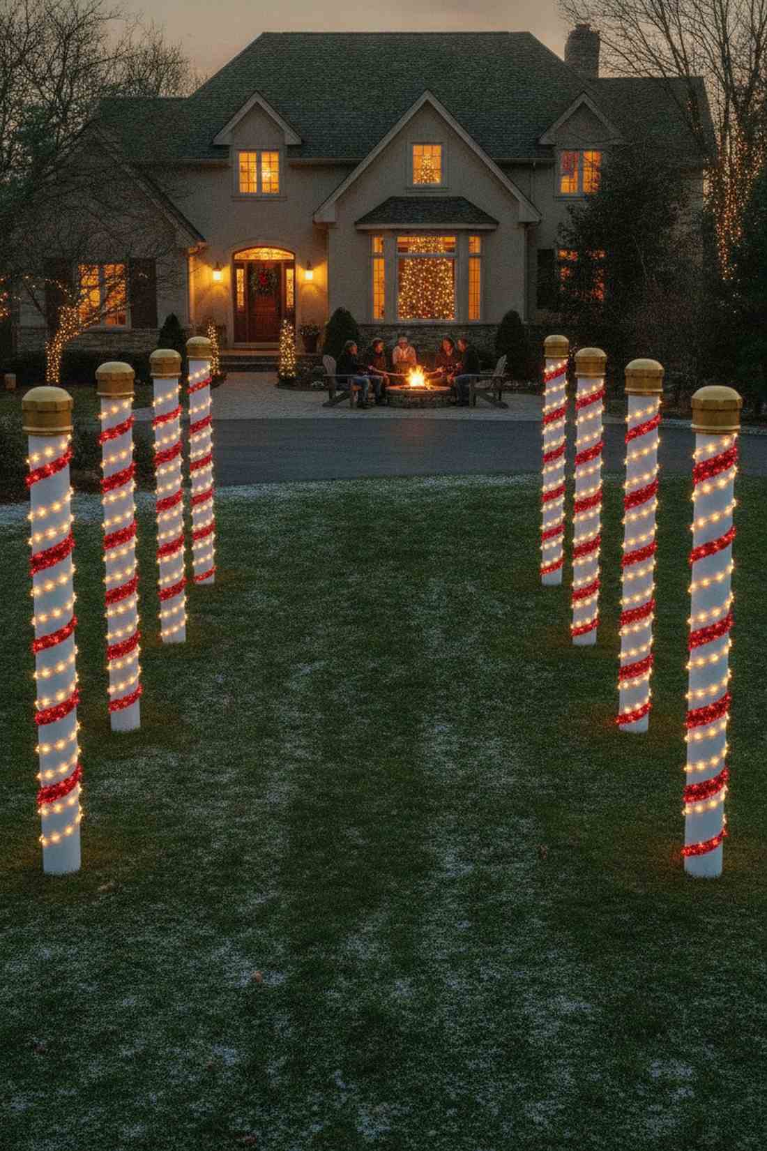 pvc wrapped pathway columns