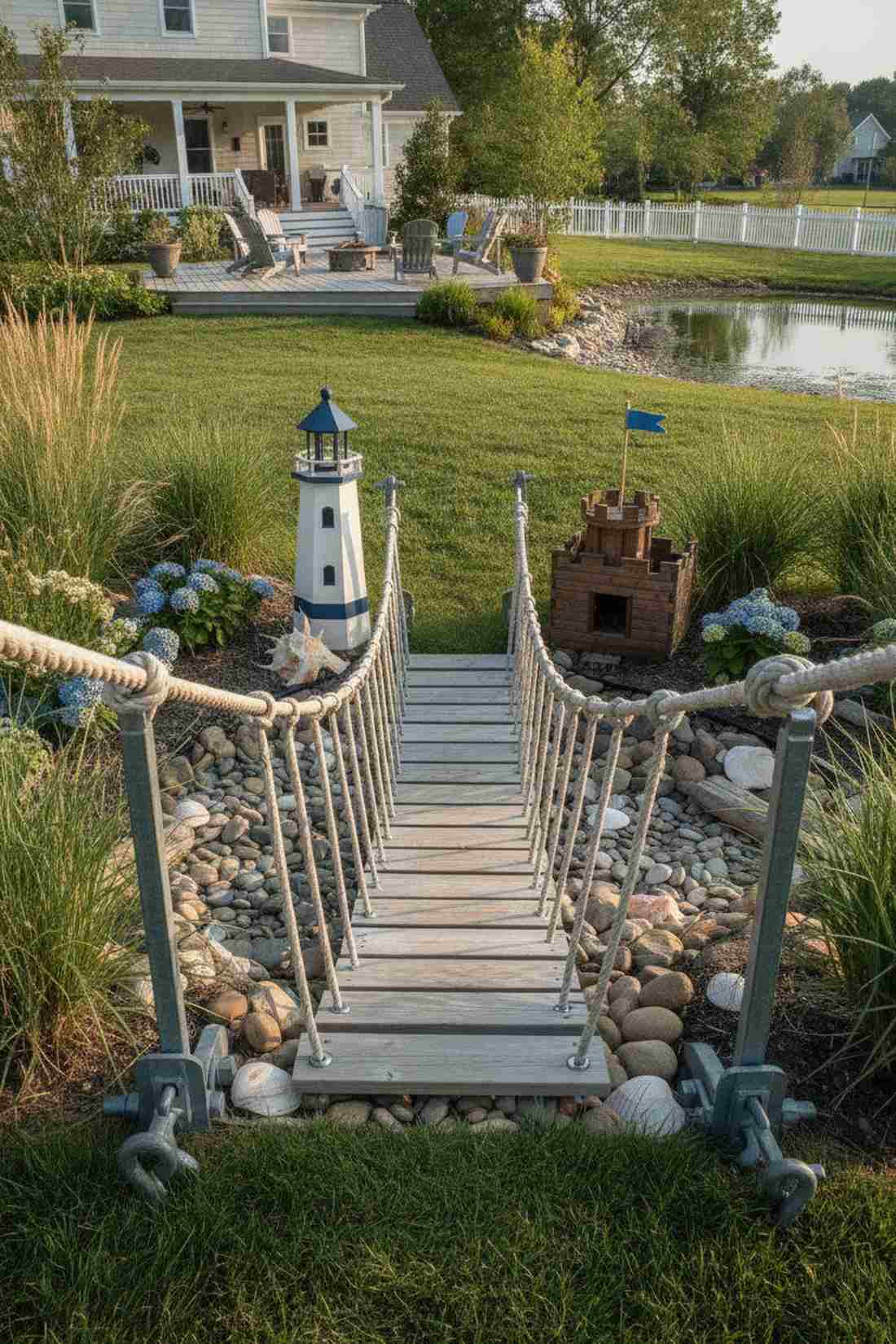 rope suspension miniature bridge