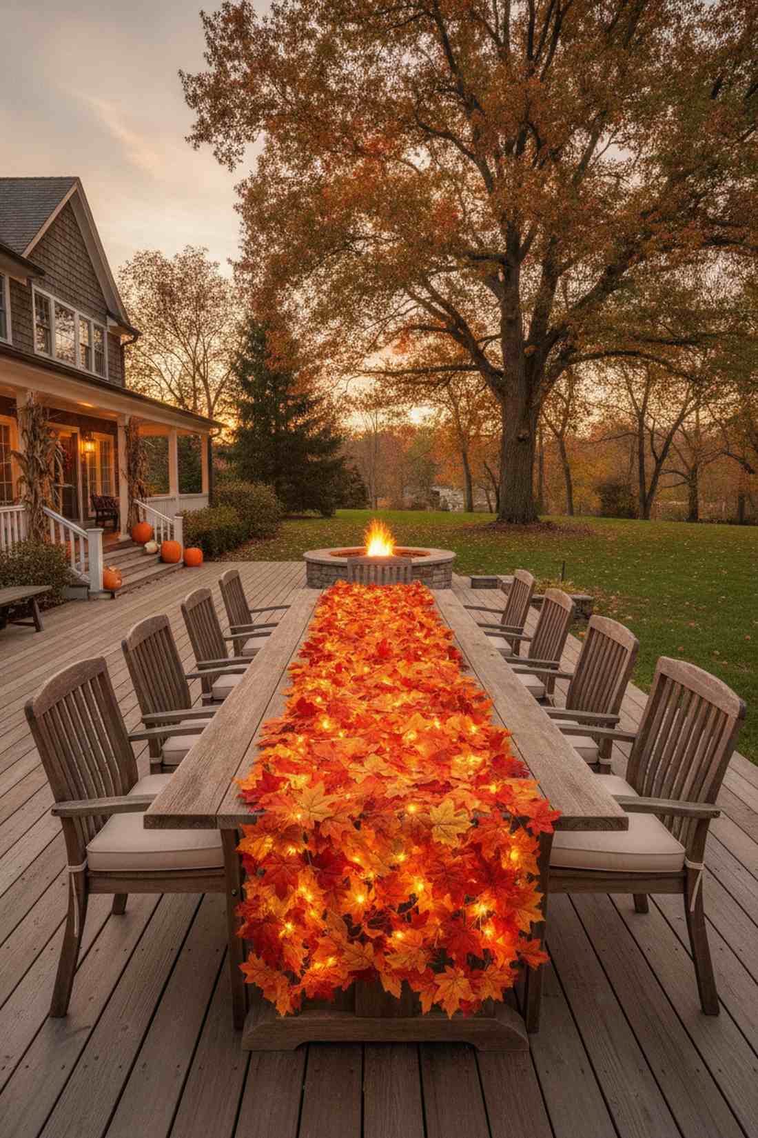 silk autumn leaves