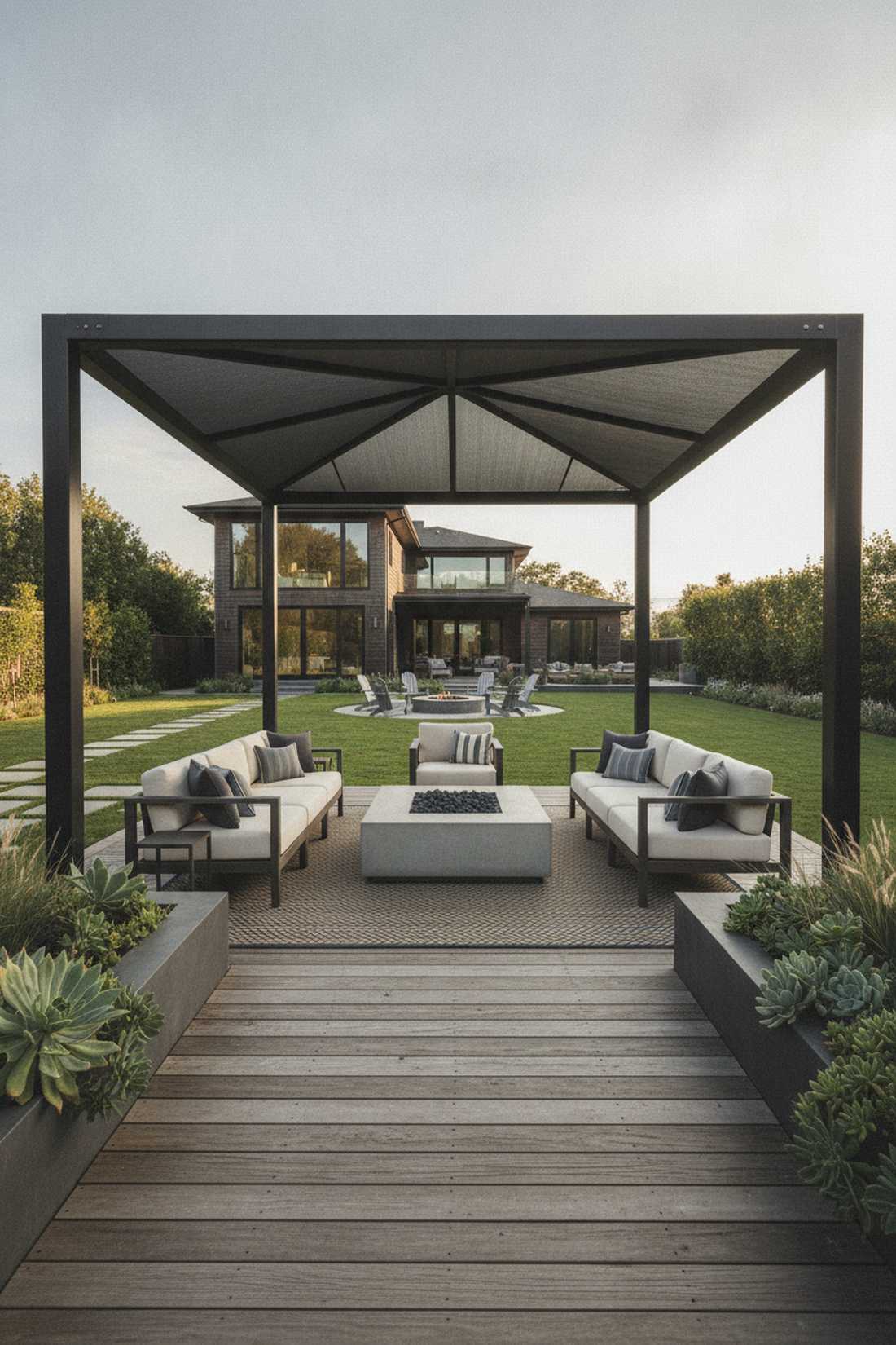 square shade structure