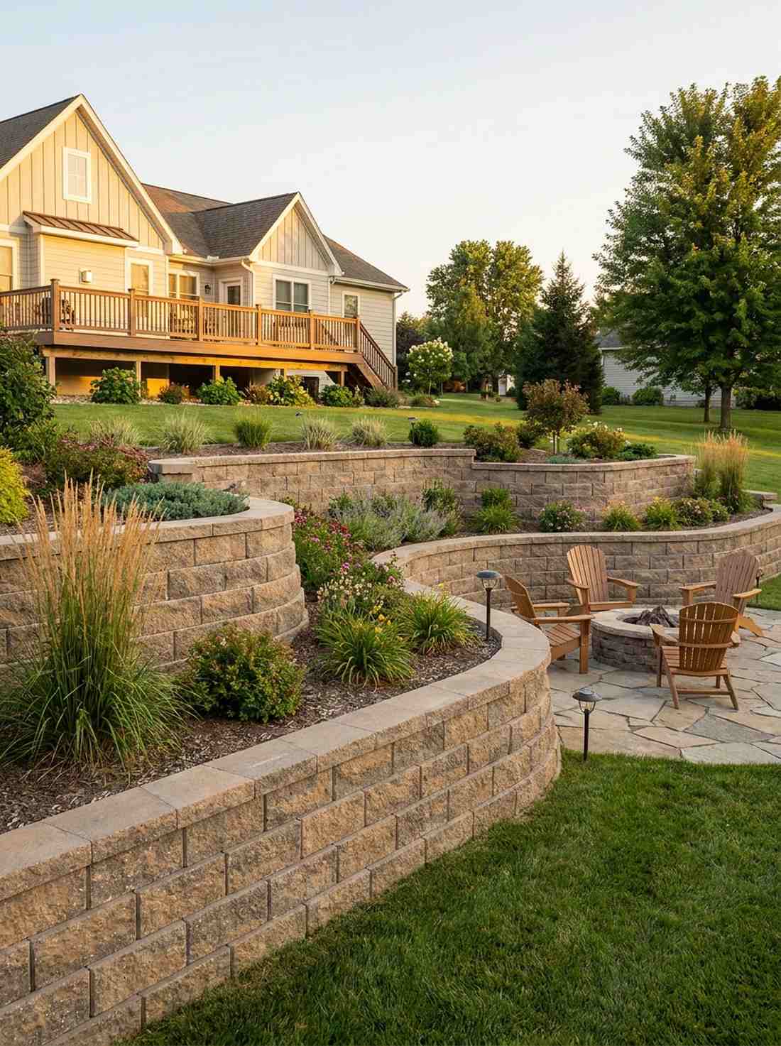 stacked block retaining walls