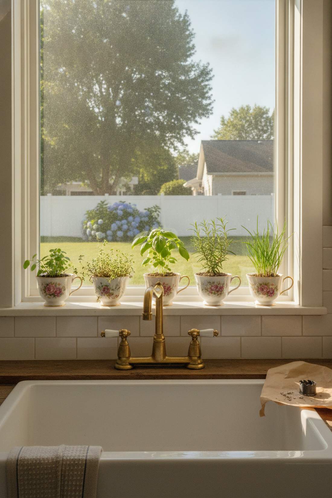 teacup herb garden