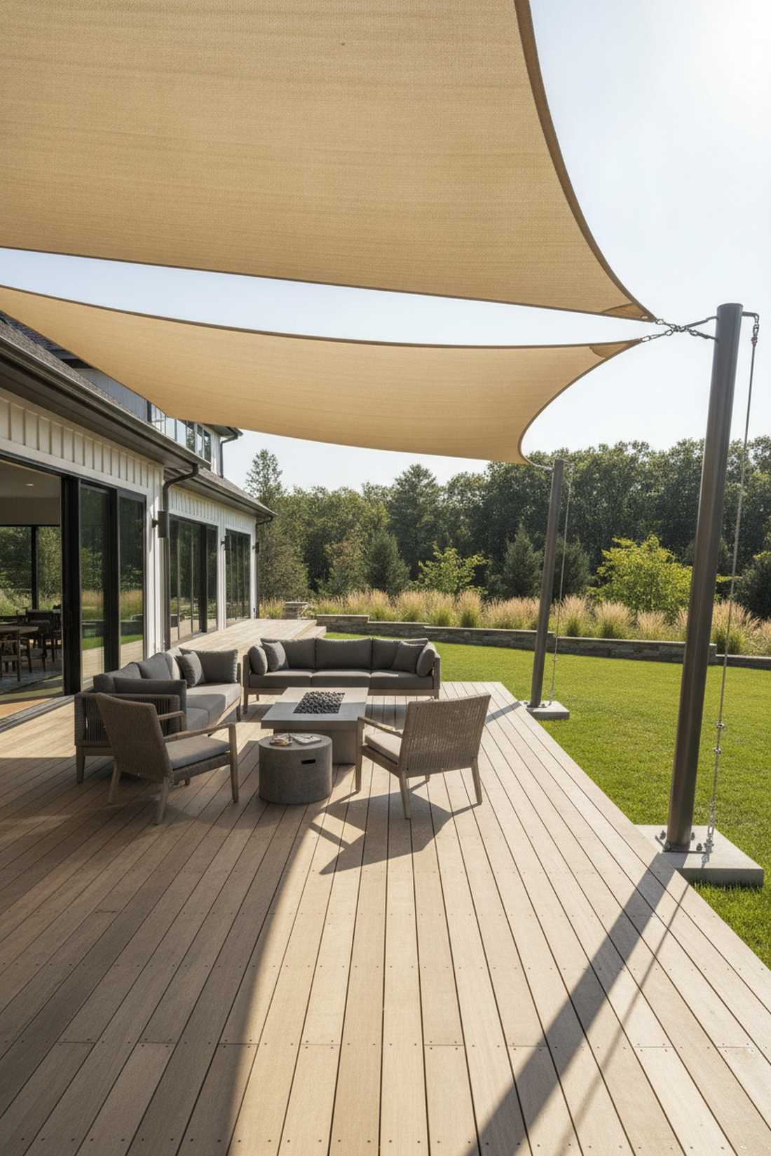 tensioned shade sails