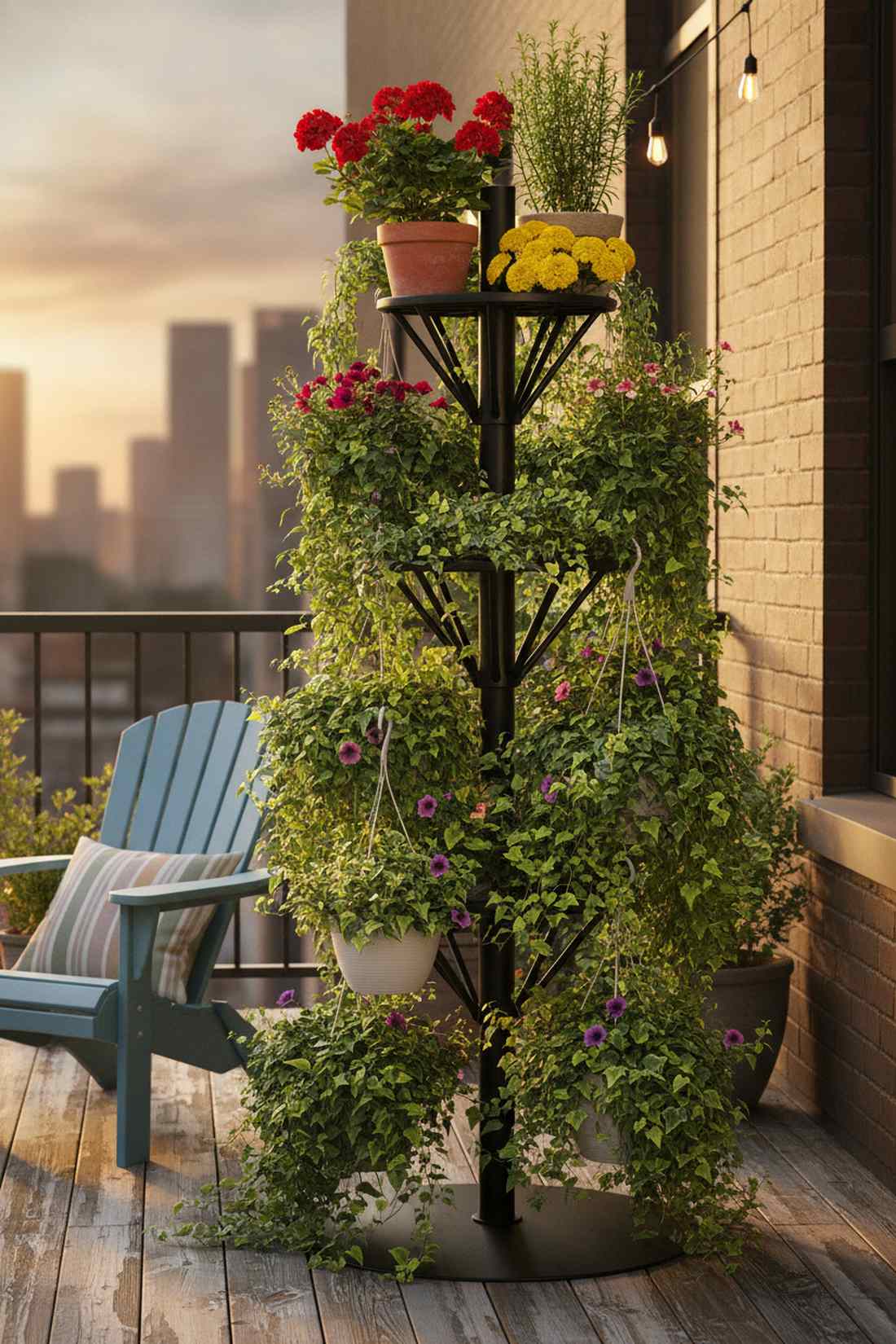 tiered cascade stand