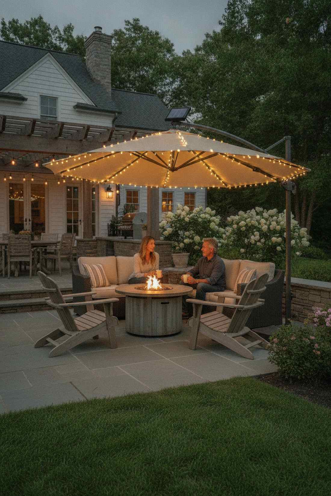 umbrella canopy draping