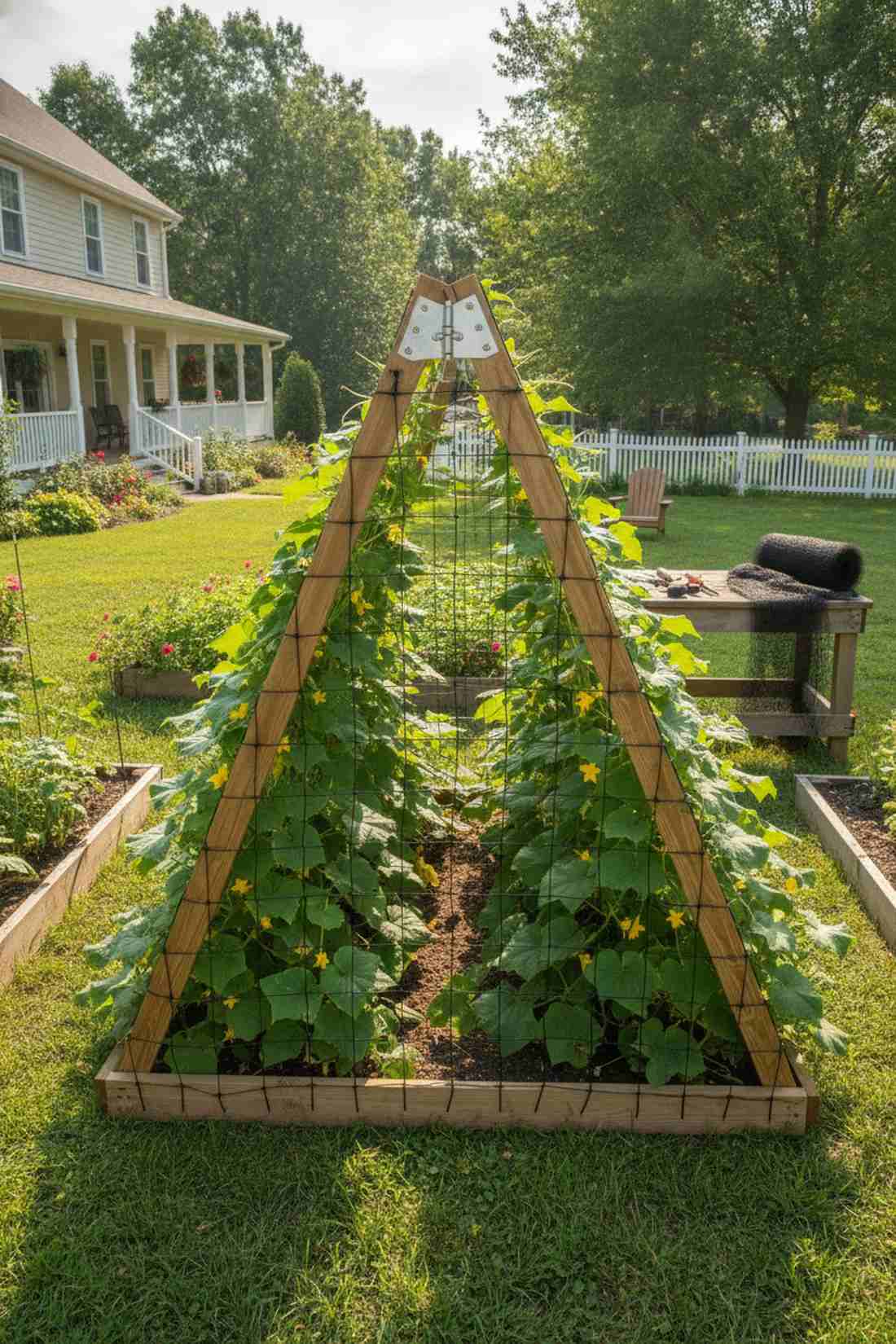a frame trellis wall