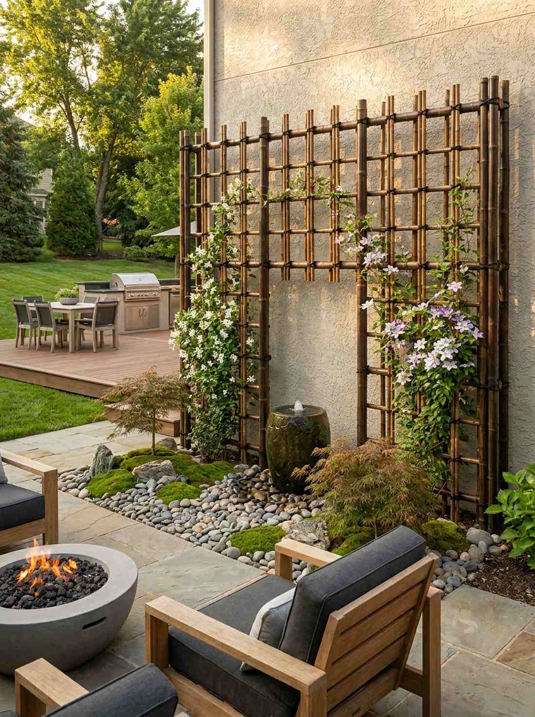 bamboo screen trellis