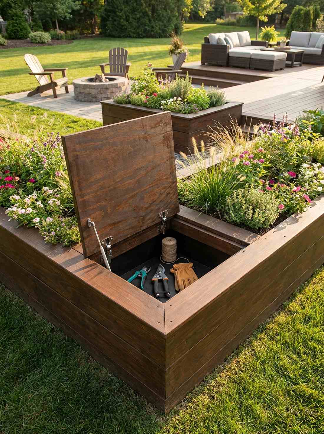 built in tool storage compartments