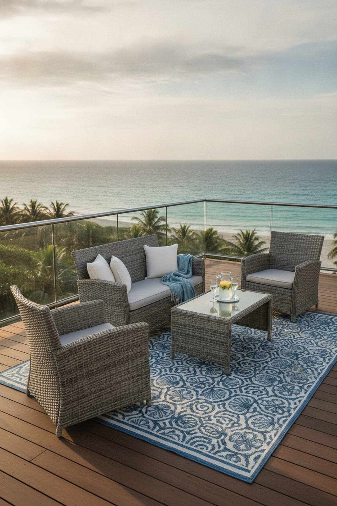 coastal wicker ensemble