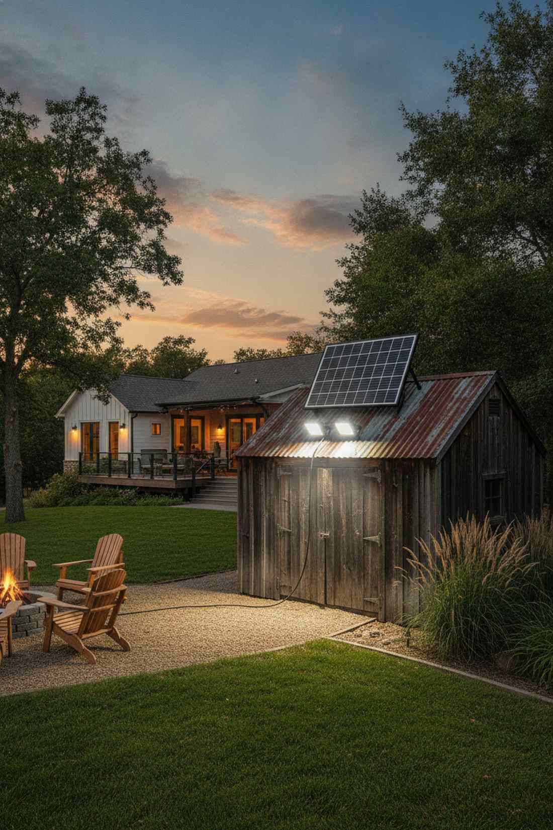 dual head solar security light